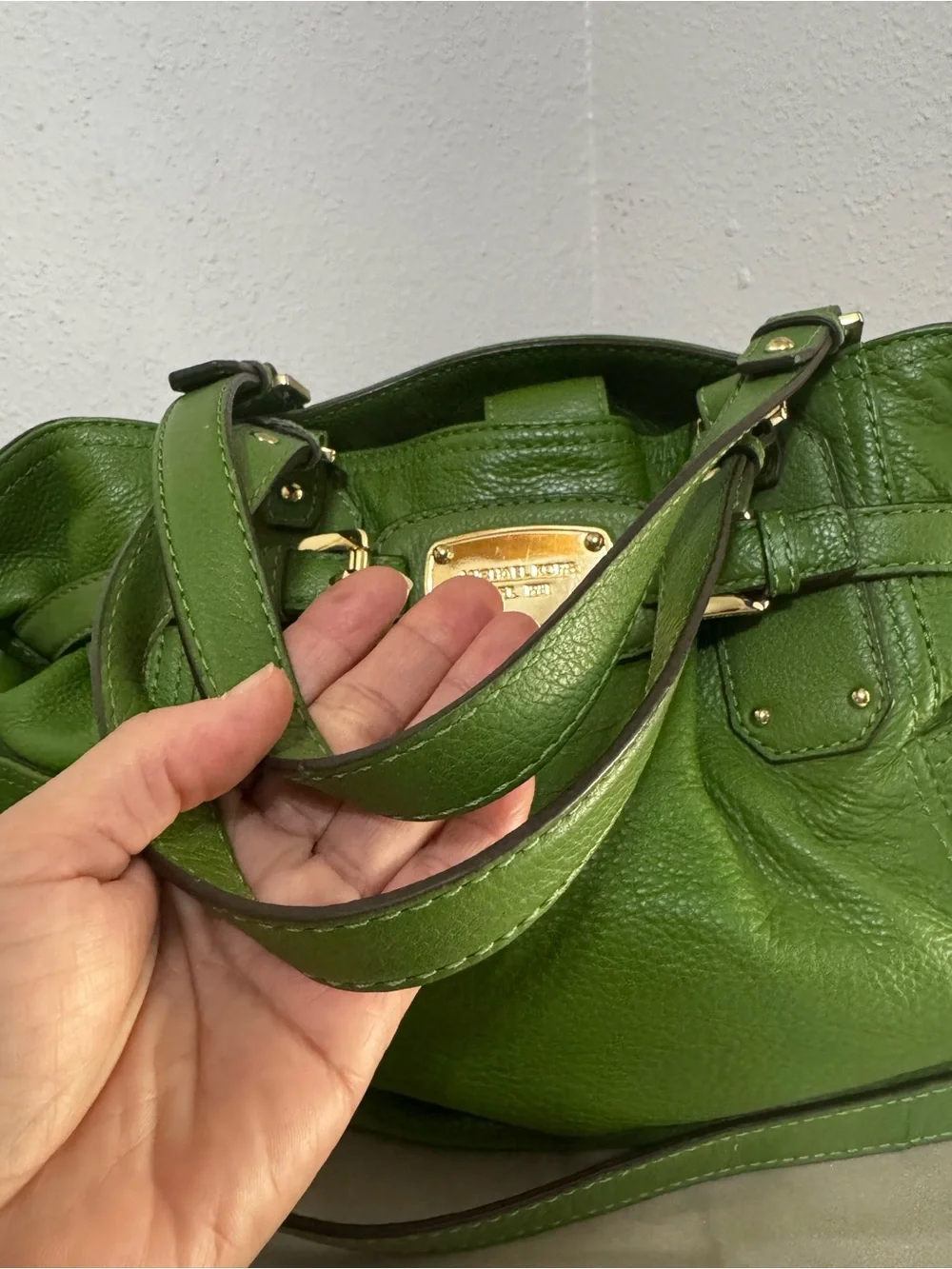 Michael Kors Gansevoort Lime Green and Gold Hardware